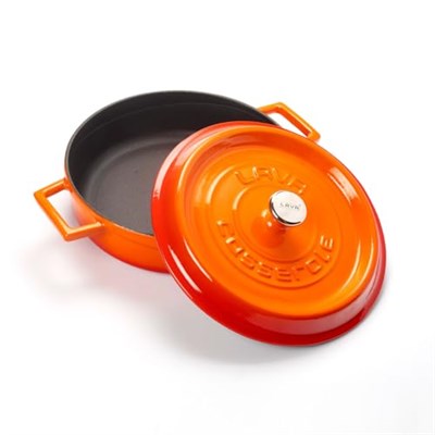 Lava Döküm Çok Amaçlı Yayvan Tencere 24 cm Turuncu - Lv Y St 24 K2
