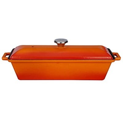 Lava Döküm Ekmek Kabı/Terrine, 11x29 cm, Turuncu