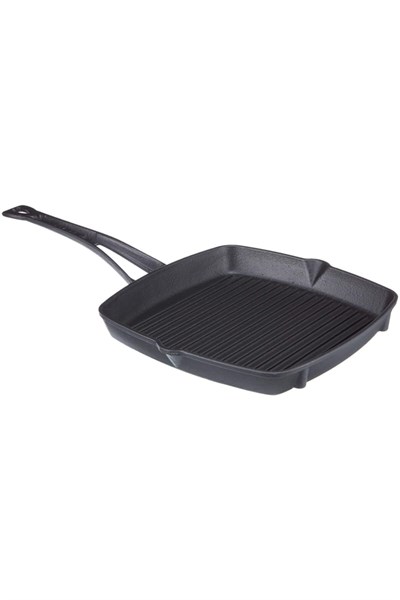 Lava Döküm Izgara Tava, Metal Kulplu, 26x26 cm - Bedenler: 26x26 cm, 32 cm