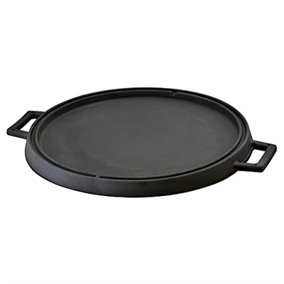 Lava Döküm Yuvarlak Çift Yön Izgara Tavası Döküm Demir Yekpare Çift Kulplu Çap(Ø)34cm. - Bedenler: 28 cm, 34 cm