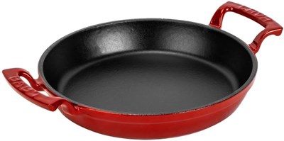 Lava Döküm Yuvarlak Kulplu Yumurta Sahanı Tava, 16 cm, Siyah