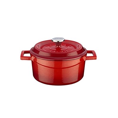 Lava Döküm Yuvarlak Tencere, Trendy, 16cm, Kırmızı