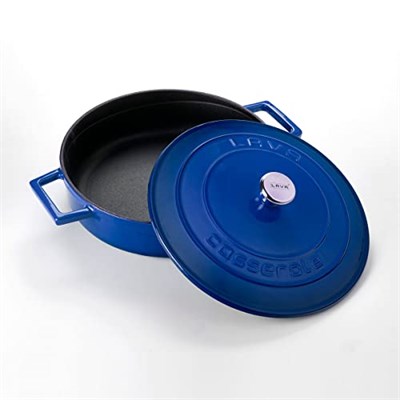 Lava Metal Döküm Çok Amaçlı Yayvan Tencere, Trendy, 24 cm, 2.47 L, Mavi