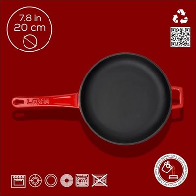 Lava Metal Döküm Kızartma Tavası, 20 cm, Kırmızı