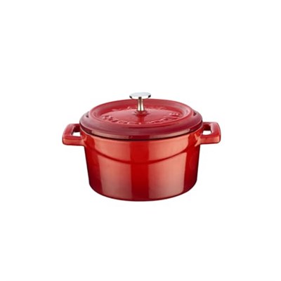 Lava Metal Döküm Mini Tencere, 10 cm, 0.35 L Hacim, Kırmızı