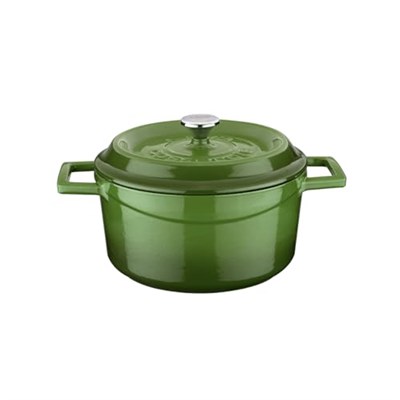 Lava Metal Döküm Yuvarlak Tencere, 20 cm, Yeşil