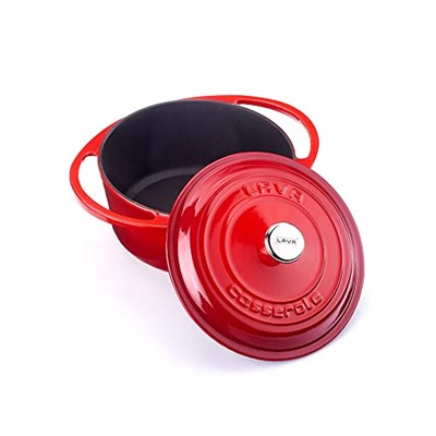 Lava Metal Heritage Serisi - Döküm Tencere, Yuvarlak, 20 cm, Kırmızı