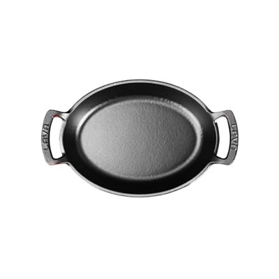 Lava Metal Oval Kuplu Döküm Tava 23x17, Kırmızı - Seçenekler: 23x17, 27x20