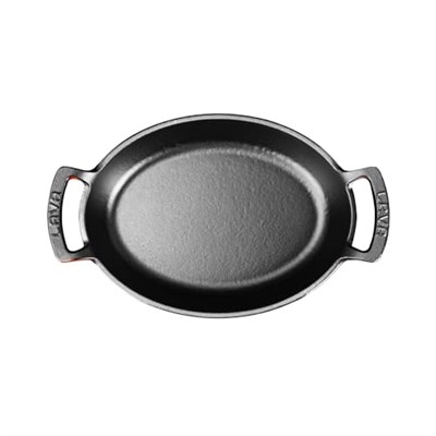 Lava Metal Oval Kuplu Döküm Tava 27x20, Kırmızı - Seçenekler: 23x17, 27x20