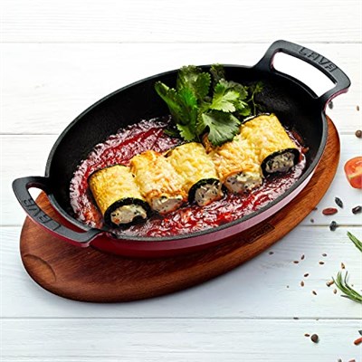 Lava Metal Oval Kuplu Döküm Tava 27x20, Kırmızı - Seçenekler: 23x17, 27x20