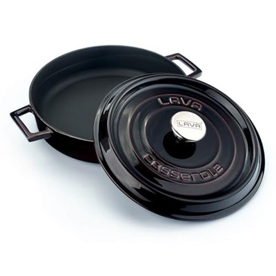 Lava Metal Premium Serisi - Döküm Çok Amaçlı Tencere, Yuvarlak, 28 cm, Majolik Mor