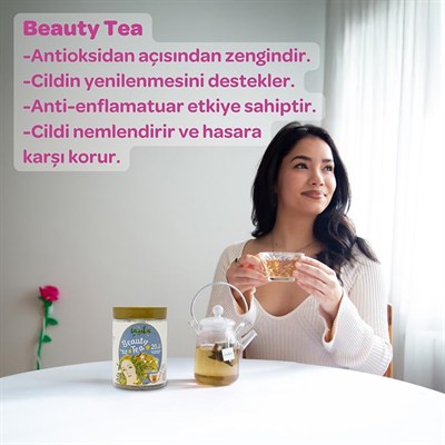 Lazika Güzellik Çayı, Kadınlara Özel, 20 İpeksi Biyobozunur Poşet, Doğal Bitki Çayı, Yeşil Çay, Limon Otu, Portakal Kabuğu, C Vitamini