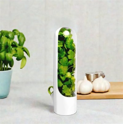 Le Nish Home Taze Tutma Kabı - 2li Ekonomi Seti - Buzdolabı Organizer, Maydanoz, Dereotu ve Nane Saklama Kabı, Otların ömrünü 3 Kat Uzatan Akıllı Tasarım (BPA Free)