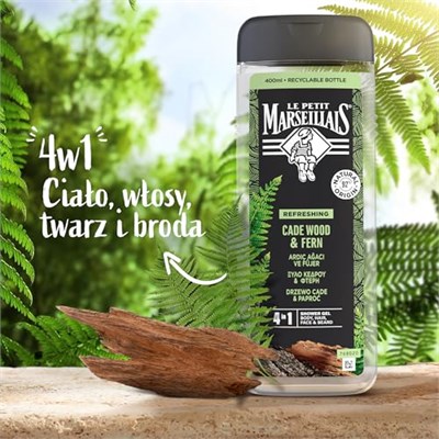 le petit marseillais duş jeli men serisi ardıç ağacı ve füjer (400 ml)