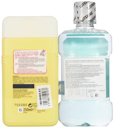 Le Petit Marseillais Duş Jeli Vanilya Sütü (250 ml) + Listerine Cool Mint Hafif Tat (250 ml)