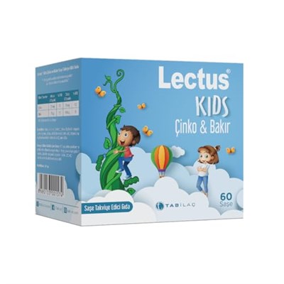 Lectus Kids Çinko & Bakır 60 Saşe Çinko Bisglisinat