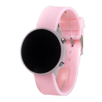 Led Watch Toz Pembe Renk Genç Kız Büyük Çocuk Kol Saati ST-303795
