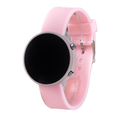 Led Watch Toz Pembe Renk Genç Kız Büyük Çocuk Kol Saati ST-303795
