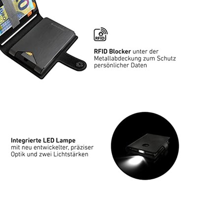 Ledlenser Lite Wallet Plus, Chestnut, Powerbankli ve Fenerli Cüzdan