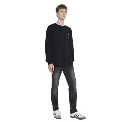 Lee Bisiklet Yaka Erkek Sweatshirt Siyah M