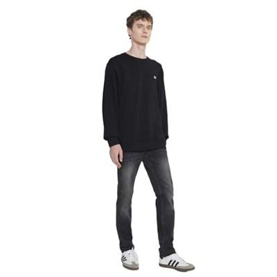 Lee Bisiklet Yaka Erkek Sweatshirt Siyah S