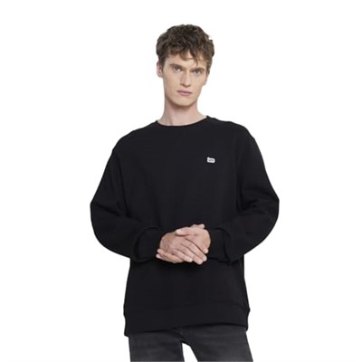 Lee Bisiklet Yaka Erkek Sweatshirt Siyah M