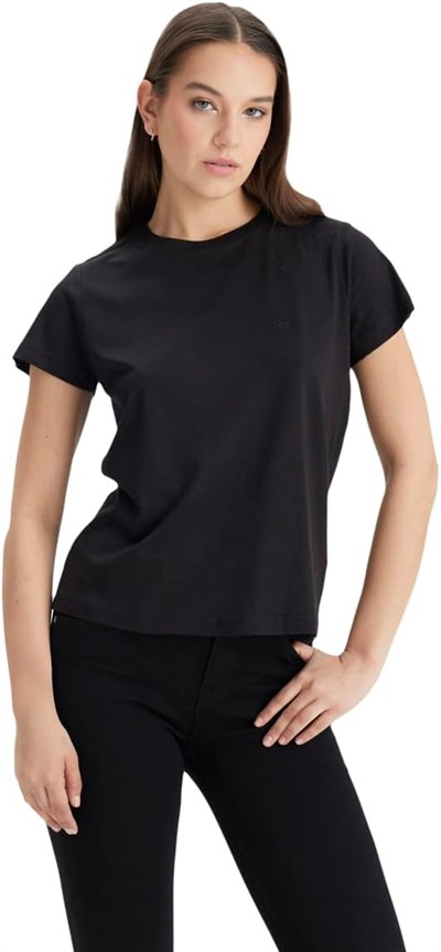 Lee Bisiklet Yaka T-shirt T-shirt Kadın