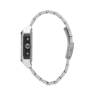 LEE COOPER Erkek Otomatik, 39x51 mm, Silver Silver Siyah