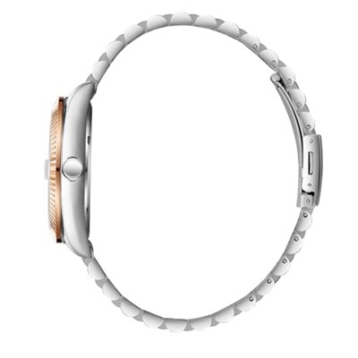 LEE COOPER, GÜMÜŞ KASA, ALTIN GÜMÜŞ KORDON, MULTİFONKSİYON, QUARTZ, 41MM, 3ATM, ERKEK KOL SAATİ, LC07215