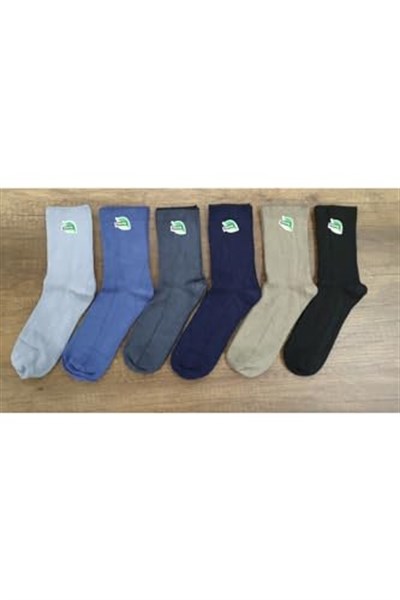 Leement socks Çocuk 6 Çift Bambu Soket Çorap Okul Çorabı Dikişsiz Burun Kaliteli Orta Kalın Asorti -1