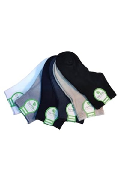Leement socks Çocuk 6 Çift Yazlık Bambu Patik Çorap Dikişsiz Burun Esnek Asorti -1