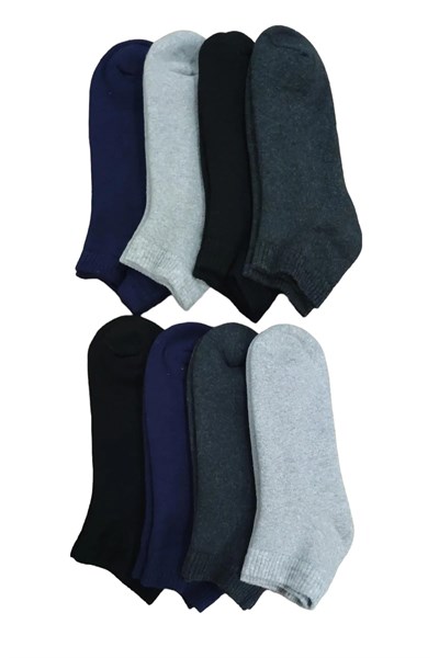 Leement socks Dikişsiz Kışlık Kalın Havlu Patik Çorap 8 Çift Pamuklu Asorti 37-43