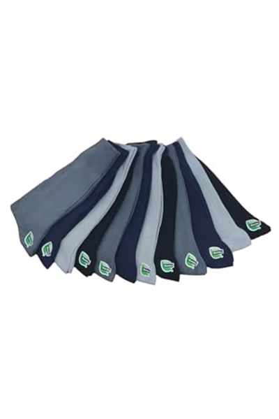 Leement socks Erkek 12 Çift Ince Yazlık Bambu Klasik Çorap beyaz -1
