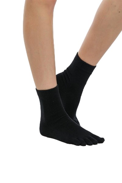 Leement socks Erkek 12 Çift Pamuklu Parmaklı Çorap siyah 40-44