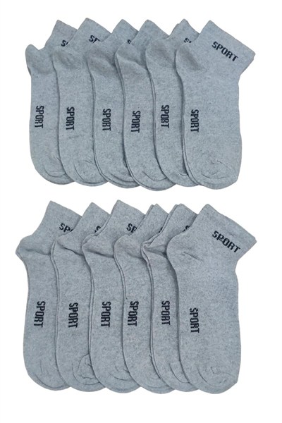 Leement socks Erkek 12 Çift Yarım Konç Spor Çorap Ekonomik siyah -1