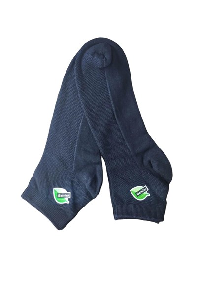 Leement socks Erkek 2 Çift Ince Yazlık Bambu Kısa Konç Çorap Hava Alan Örgülü mavi -1