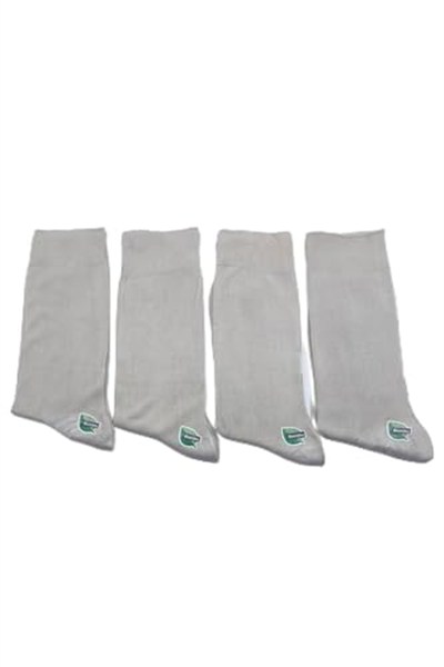 Leement socks Erkek 4 Çift Ince Yazlık Bambu Klasik Çorap bej -1