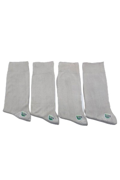 Leement socks Erkek 4 Çift Ince Yazlık Bambu Klasik Çorap bej -1