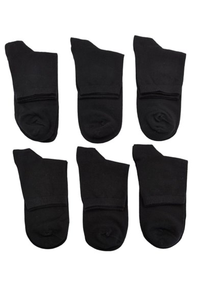 Leement socks Erkek 6 Çift Ince Yazlık Yarım Konç Çorap Yumuşak Dokulu Dikişsiz Pamuklu siyah -1