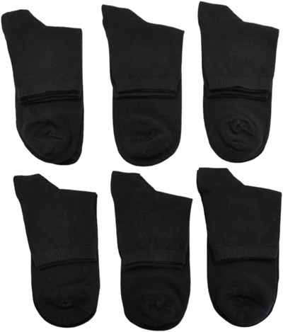 Leement socks Erkek 6 Çift Ince Yazlık Yarım Konç Çorap Yumuşak Dokulu Dikişsiz Pamuklu siyah -1