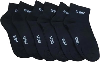 Leement socks Erkek 6 Çift Yarım Konç Spor Çorap Ekonomik beyaz -1