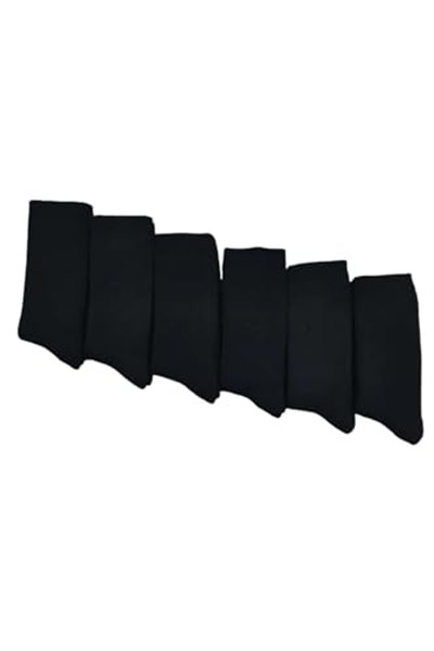 Leement socks Erkek Kışlık Termal Çorap Içi Havlu Premium Seri 6 Çift Siyah -1