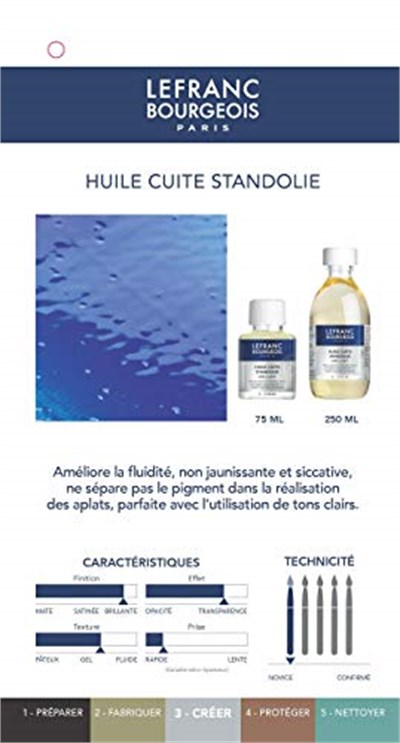 Lefranc & Bourgeois Boya Malzemesi, Keten Yağı, Yağlı Boya için Standlı Yağ, 75 ml Şişede - Seçenekler: Boya malzemesi parlak, Keten tohumu yağı...