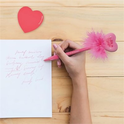 Legami - Açık kalpli tükenmez kalem, Love is Magic, pembe mürekkep, çocuklar ve yetişkinler için LED kalem, uç 0,7 mm, kalp - Seçenekler: KALP, Santa Claus, Tek boynuzlu at, Çağdaş