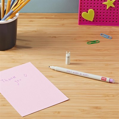 Legami - Silinebilir jel kalem, silinebilir kalem, çap 0,8 cm, tavşan teması, ısıya duyarlı mürekkep, mürekkebi çıkarmak için uçta küre, yaprak tüketimi yok, uç çapı 0,7 mm, EP0011