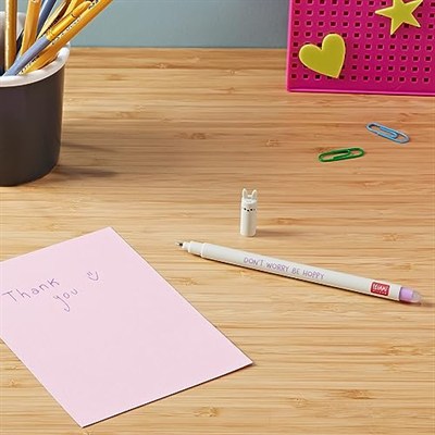Legami - Silinebilir jel kalem, silinebilir kalem, çap 0,8 cm, tavşan teması, ısıya duyarlı mürekkep, mürekkebi çıkarmak için uçta küre, yaprak tüketimi yok, uç çapı 0,7 mm, EP0011