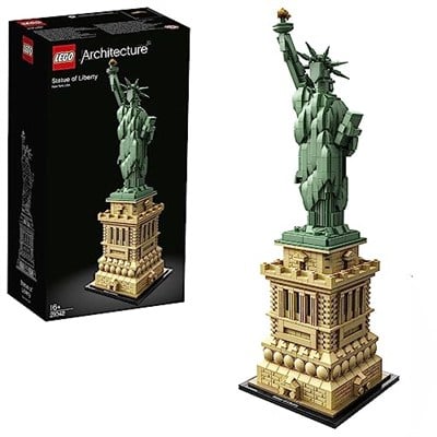 LEGO Architecture Özgürlük Heykeli 21042 - Seyahat, Tarih ve Mimari Seven Yetişkinler için Sergilenebilir Yapım Seti (1685 Parça)