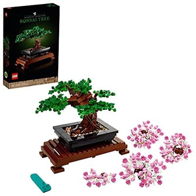LEGO Botanicals Bonsai Ağacı 10281 – Yetişkinler için Yeşil Yapraklar veya Pembe Çiçeklerle Oluşturulabilen Değiştirilebilir Parçalar İçeren Model Yapım Seti, Sevgililer Günü Hediye Fikri (878 Parça)