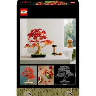 LEGO Botanicals Japon Kırmızı Akçaağaç Bonsai Ağacı 10348 - Kırmızı ve Kehribar Sarısı Yapraklara Sahip Yapay Bitki İçeren Sevgililer Gününe Özel Model Yapım Seti (474 Parça)