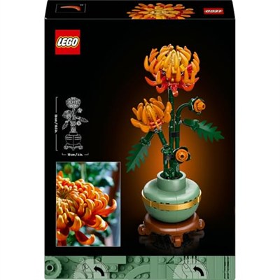 LEGO Botanicals Krizantem 10368 – Yetişkinler için Altın Şeritli ve Ahşap Görünümlü Kaide Üzerinde Pastel Yeşil Saksı İçeren Dekoratif Çiçek Modeli Yapım Seti, Sevgililer Günü Hediye Fikri (278 Parça)